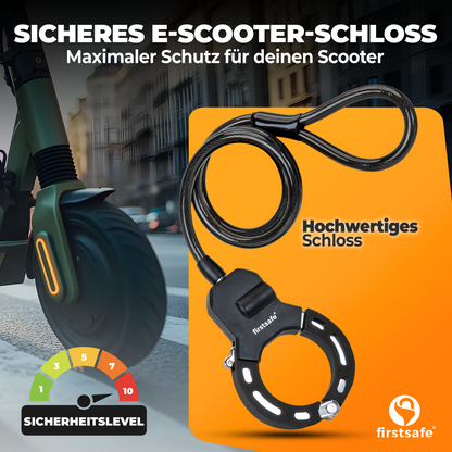 firstsafe® E-Scooter Handschellen-Kabelschloss
