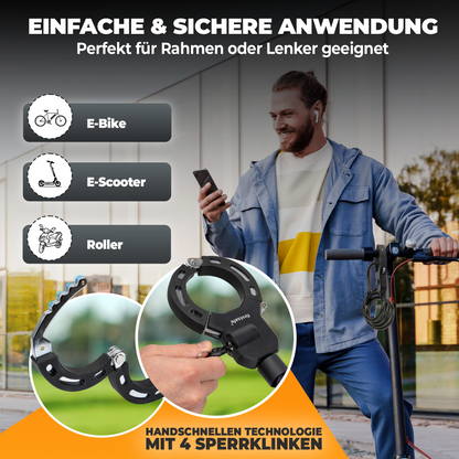 firstsafe® E-Scooter Handschellen-Kabelschloss