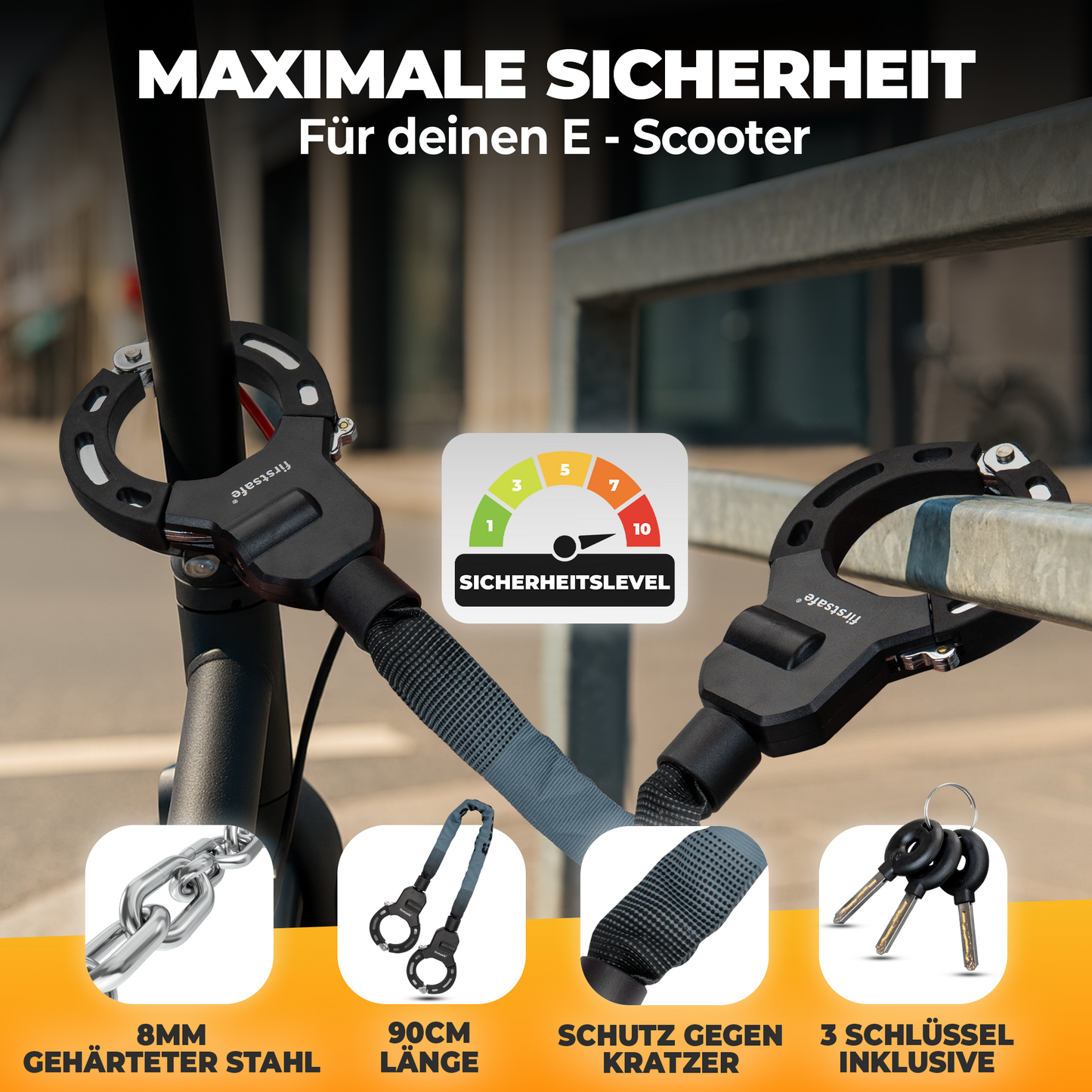 firstsafe® E-Scooter Schloss