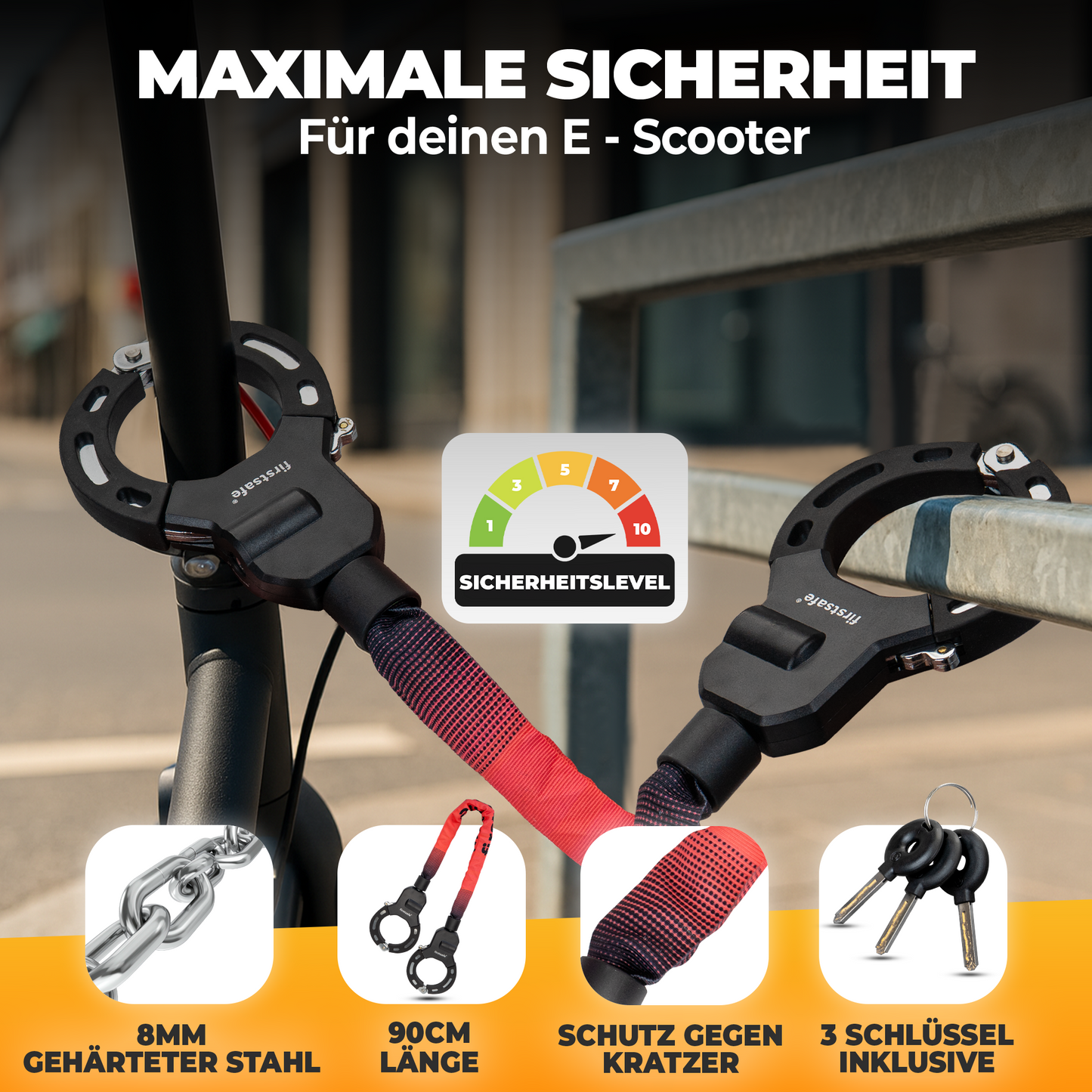 firstsafe® E-Scooter Schloss