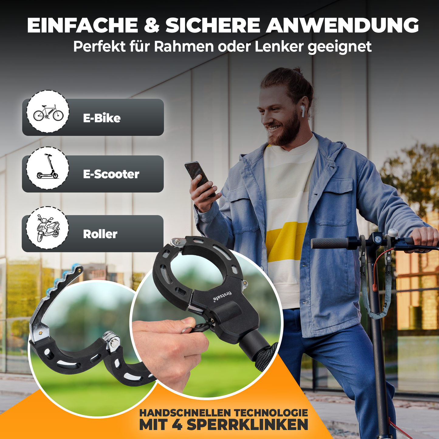 firstsafe® E-Scooter Schloss
