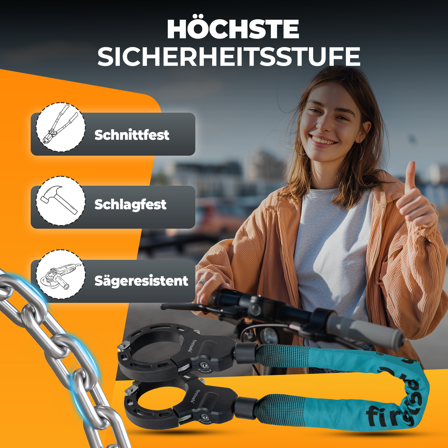 firstsafe® E-Scooter Schloss
