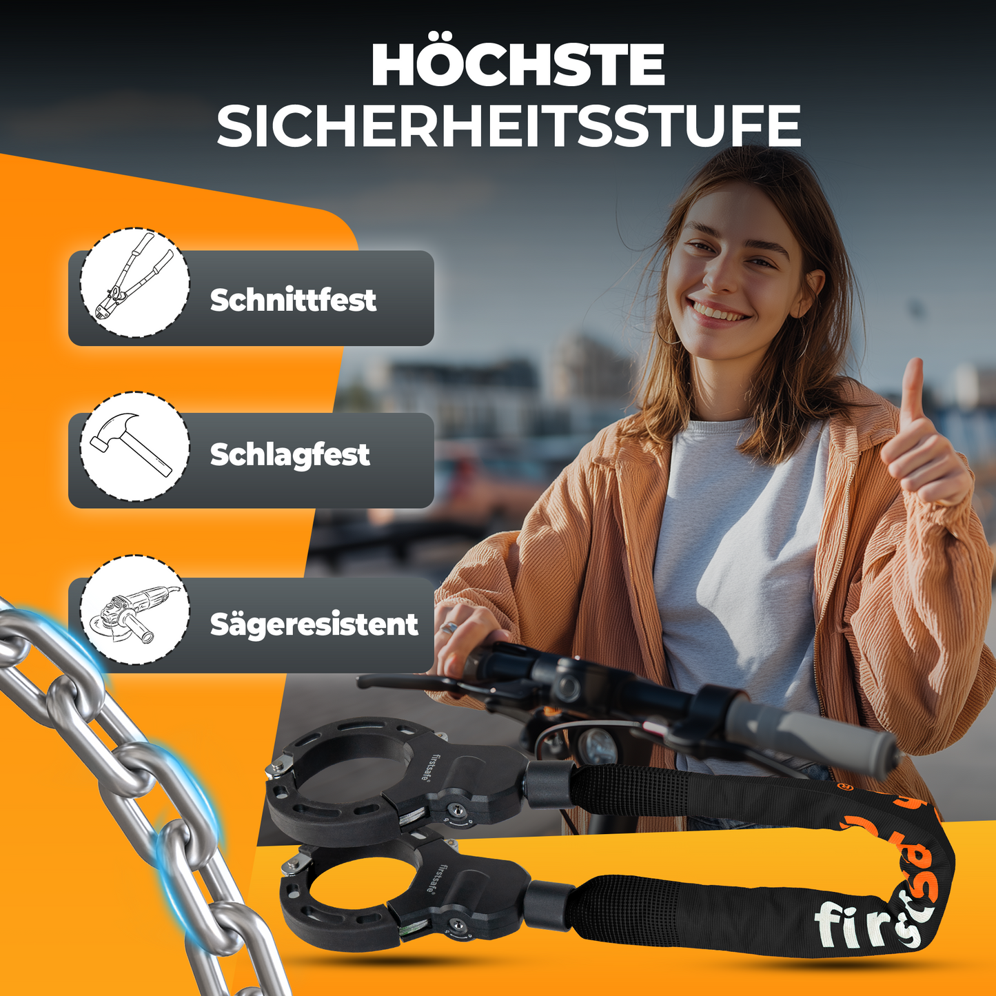 firstsafe® E-Scooter Schloss