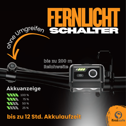 firstsafe® Fahrradlicht-Set Fernlicht & Bremslicht