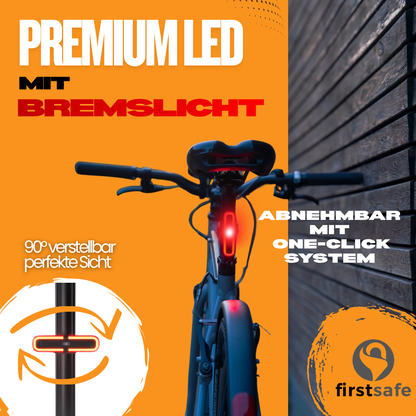 firstsafe® Fahrradlicht-Set Fernlicht & Bremslicht