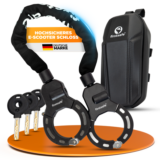 firstsafe® E-Scooter Schloss mit Tasche